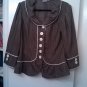 Eshakti stunning brown blazer with ivory trim, size 12