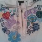 INC International Concepts embroidered white hoodie, size M