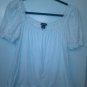 Modo International white blouse with eyelet detaill, size M