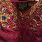 B. Moss pink embroidered top embellished with bead work size large
