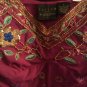 B. Moss pink embroidered top embellished with bead work size large