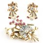 Retro Brooch and Earring Ensemble