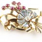 Retro Brooch and Earring Ensemble