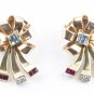 Retro Brooch and Earring Ensemble