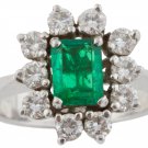 Emerald and Diamond Ring