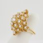Honeycomb Diamond and Gold Ring