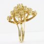 Honeycomb Diamond and Gold Ring