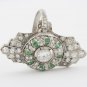 Art Deco Diamond and Emerald Ring