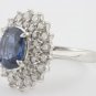 Layered Diamond and Sapphire Ring