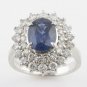 Layered Diamond and Sapphire Ring