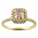 GIA 0.64 Carat Fancy Brownish Pink.