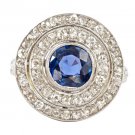 Belle Epoque Burmese Sapphire Diamond Ring