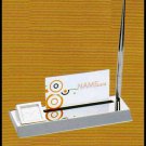Business Card and Pen Holder Set with Clock