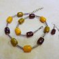 Vintage Bakelite Necklace & 925 Sterling Earring Set