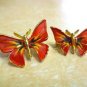 Vintage Hand Painted Enamel Butterfly Scatter Pins Figural Brooches ~ MInt Cond.