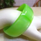 Vintage Neon Green Moonglow Lucite Bangle Bracelet ~ NOS ~