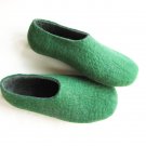 Men's Wool Slippers Green Gray. All sizes for Men