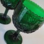 Vintage Green Carnival Glass Compote