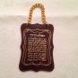 Leather Traveler's Prayer with gold chain