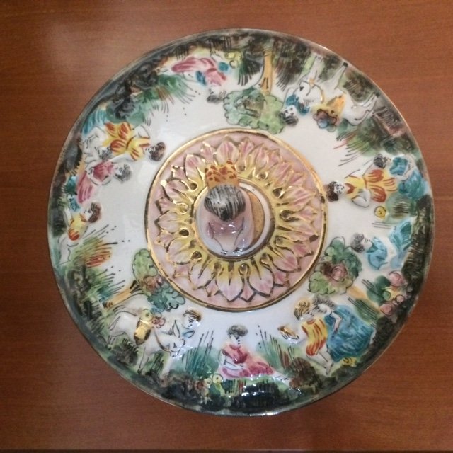 Vintage Capodimonte Candy Dish with Lid