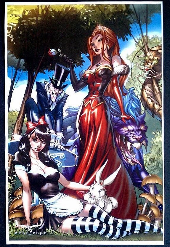 J. SCOTT CAMPBELL GRIMM FAIRY TALES / ESCAPE FROM WONDERLAND ART PRINT ...