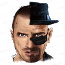 AMC's Breaking Bad Original Artwork - Canvas Print - Art Drawing of Walter White & Jesse Pinkman