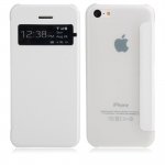 Frosted Transparent Protective PC Case with Hole for iPhone 5C White