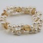 cluster pearl bracelet,stretch pearl bracelet ,pearl wrap bracelet