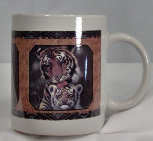 Tiger Mom and Cub Ceramic Mug