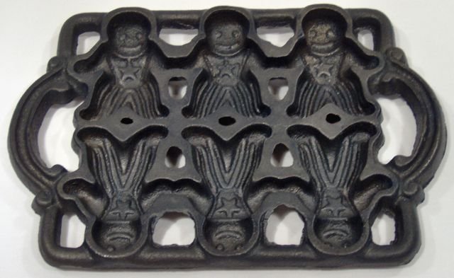 Cast Iron Gingerbread Man Cookie Mold