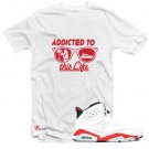 Untuckt Since 1983 - Air Jordan 6 White/Red Addicted T Shirt
