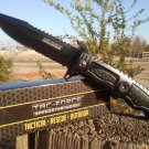 TF-711BK by TAC-FORCE, SPRING ASSIST - FOLDING RESCUE KNIFE