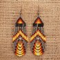 **Special* Native American Style Beaded Earrings - WHITE WOLF