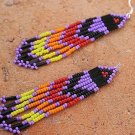 Purple SPIRITED MAIDEN w/SS (925) Ear Hooks - Native American Style Earrings