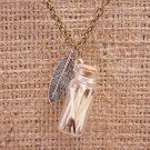 **  PINE RIDGE Necklace - Glass Vial w/Porcupine Quills