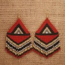 DANCE with the EARTH in Deep Red/Burgundy - Native American Style Earrings