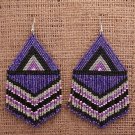 DANCE with the EARTH - Purple Iris w/SS (925) Ear Hooks- Southwestern Bohemian