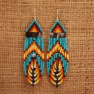 RETURNING MOON Earrings w/Black Onyx Chip - Native American Style