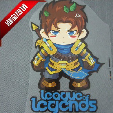 league of legends heat transfer sticker stick on T-shirt sticker
