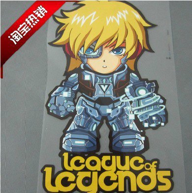 league of legends heat transfer sticker stick on T-shirt sticker