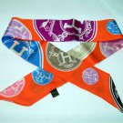 S009 (Orange): Twilly Scarves in Classic Design for Timeless Beauty