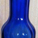 Cobalt Blue Ribbed Glass Vase-9"