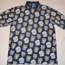 TABASCO Blue Golf Nautical Pattern Shirt Size Medium