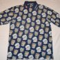 TABASCO Blue Golf Nautical Pattern Shirt Size Medium