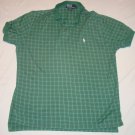 RALPH LAUREN Green and White Plaid Polo White Pony Size Large