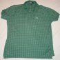 RALPH LAUREN Green and White Plaid Polo White Pony Size Large