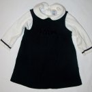 OLD NAVY Black Dress with White Long Sleeve One Piece Size 6-12 months
