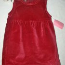 OLD NAVY Red Lined Velvet Holiday Dress with White Long Sleeve Shirt Size 2T NWT