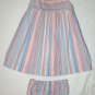 OLD NAVY Pink Blue White Striped Dress with Bloomers Size 6-12 months