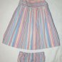 OLD NAVY Pink Blue White Striped Dress with Bloomers Size 6-12 months